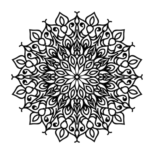 Diseño de fondo de logotipo de arte de flor de mandala