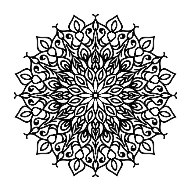 Diseño de fondo de logotipo de arte de flor de mandala