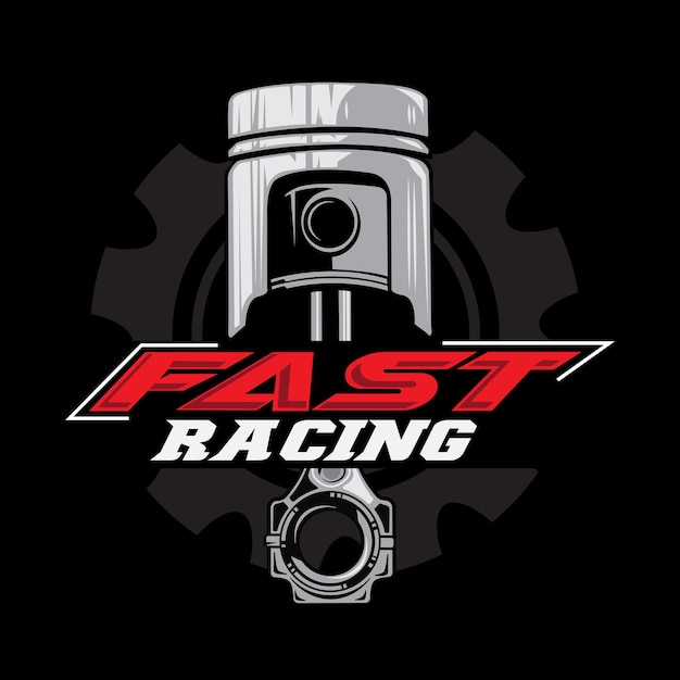 Vector diseño de fondo de logotipo de carreras rápidas reparación de vehículos automotrices adecuado para serigrafía pegatinas pancartas equipos empresas