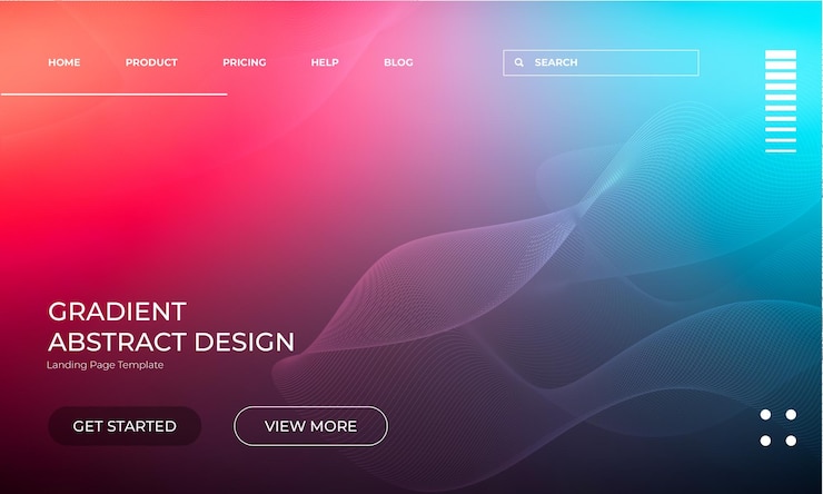 Vector diseño de fondo de luces de gradiente vectorial para la página de aterrizaje del sitio web