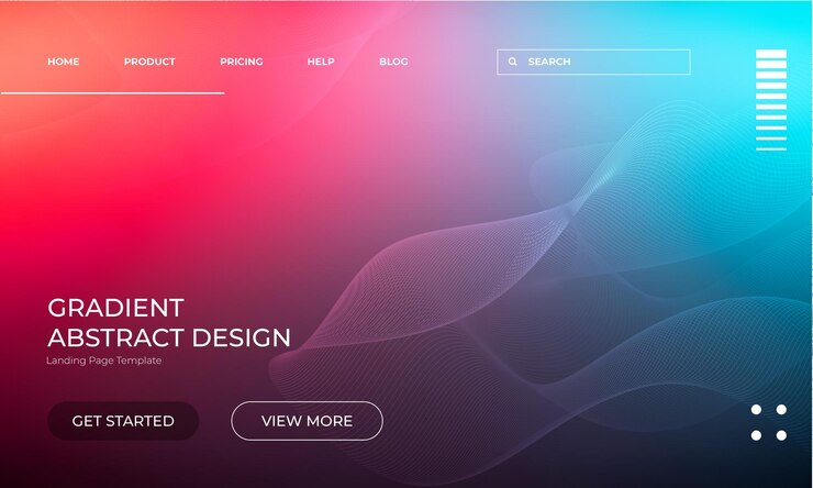 Vector diseño de fondo de luces de gradiente vectorial para la página de aterrizaje del sitio web