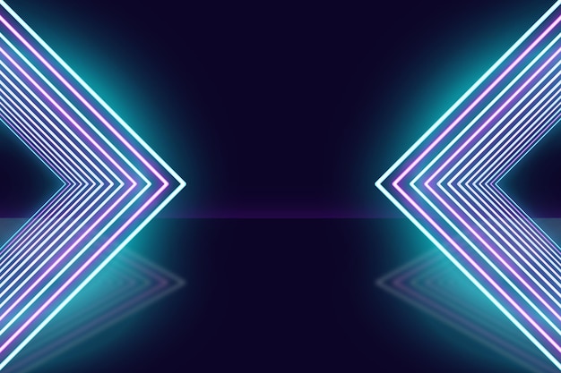 Diseño de fondo de luces de neón