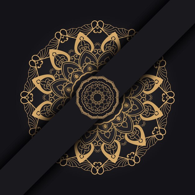 diseño de fondo de lujo mandala dorado