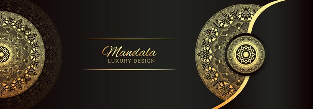 Vector diseño de fondo de lujo mandala