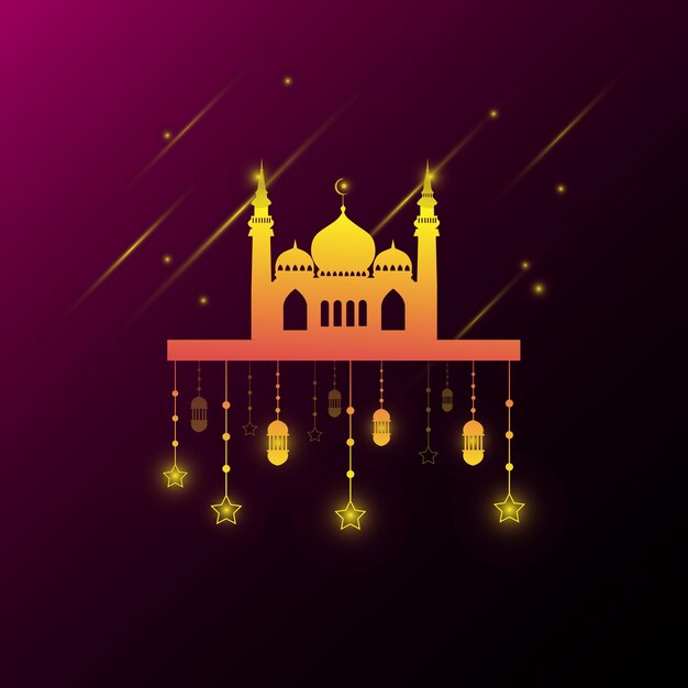 Vector diseño de fondo de lujo ramadan kareem