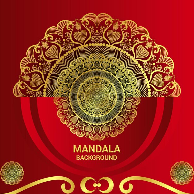 Diseño de fondo de mandala abstracto y colorido ornamental de lujo