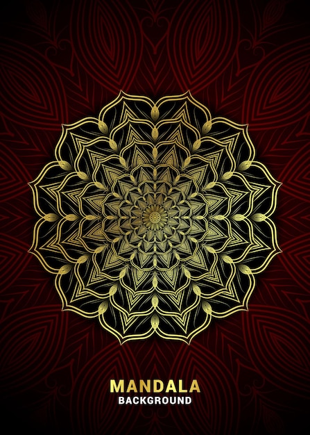 Diseño de fondo de mandala abstracto y colorido ornamental de lujo