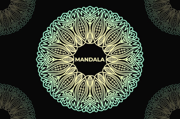 Diseño de fondo de mandala abstracto. Diseño de patrón de mandala de marco.