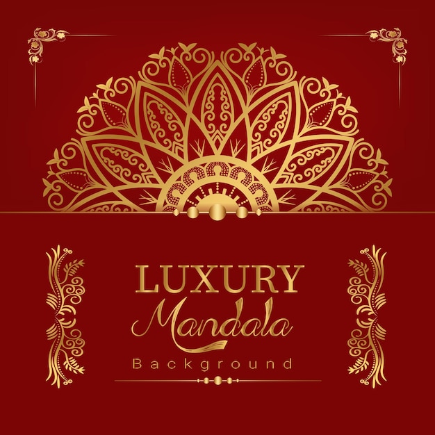 Diseño de fondo de mandala creativo dorado