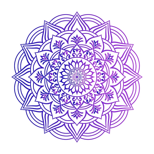 Diseño de fondo de mandala degradado colorido