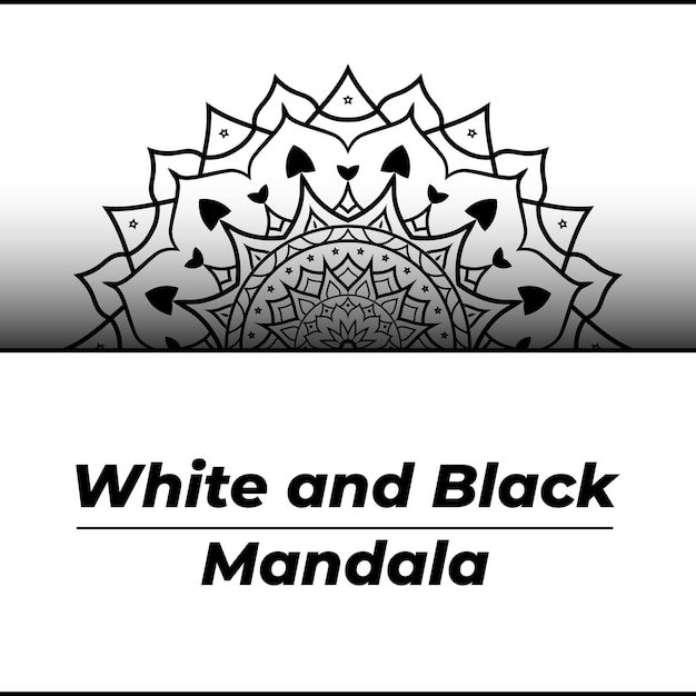 Diseño de fondo de mandala dibujo vectorial aislado en blanco y negro diseño de fondo de Mandala islámico