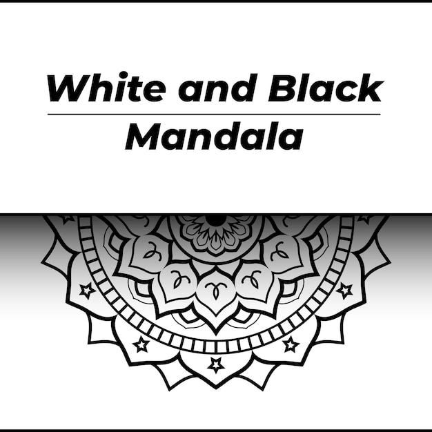 Diseño de fondo de mandala dibujo vectorial aislado en blanco y negro diseño de fondo de Mandala islámico