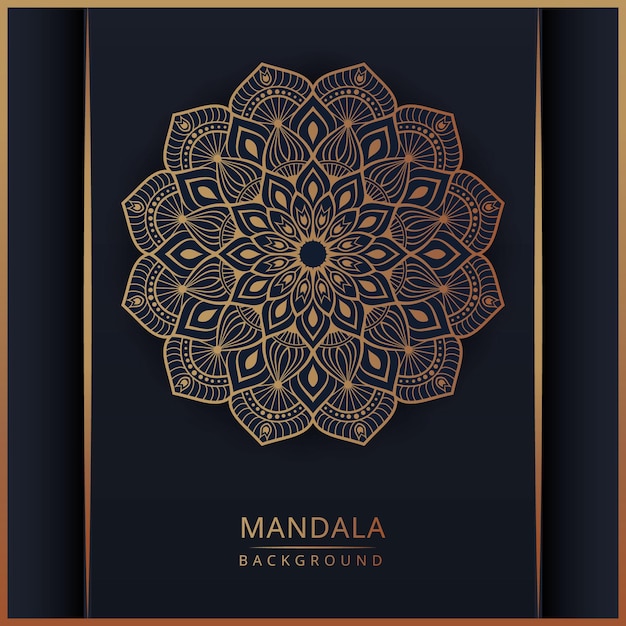 Diseño de fondo de mandala floral de lujo creativo