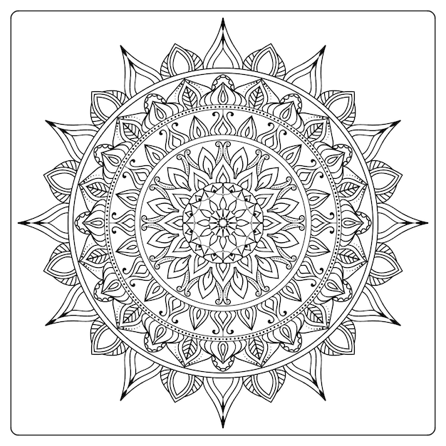 Diseño de fondo de mandala floral