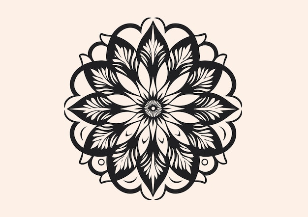 Diseño de fondo de mandala floral