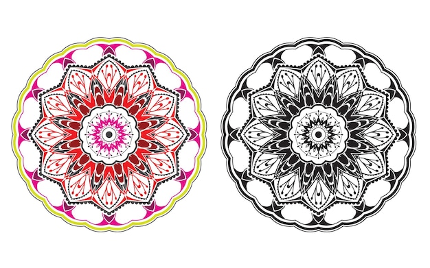 Diseño de fondo de mandala islámica de lujo y colorido