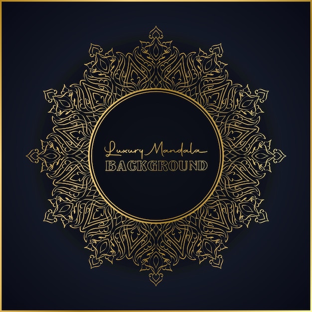 Diseño de fondo de mandala lineal de lujo