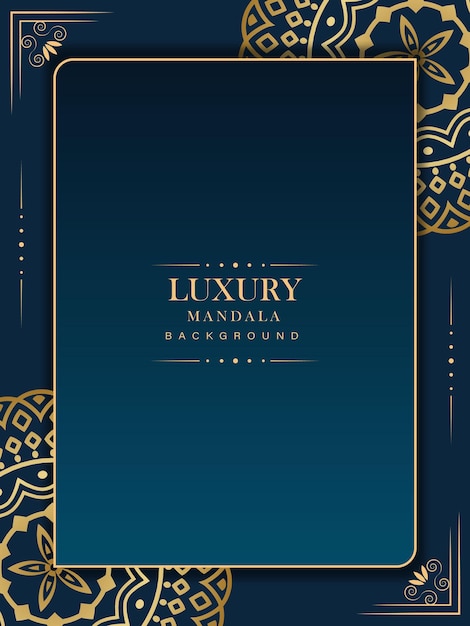 Diseño de fondo de mandala de lujo con diseño de estilo ornamental arabesco