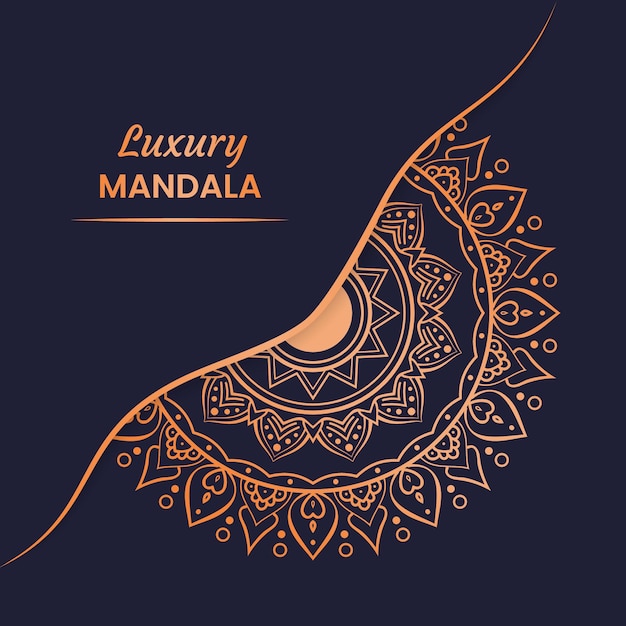 Diseño de fondo de mandala de lujo dorado ornamental profesional para plantilla decorativa islámica