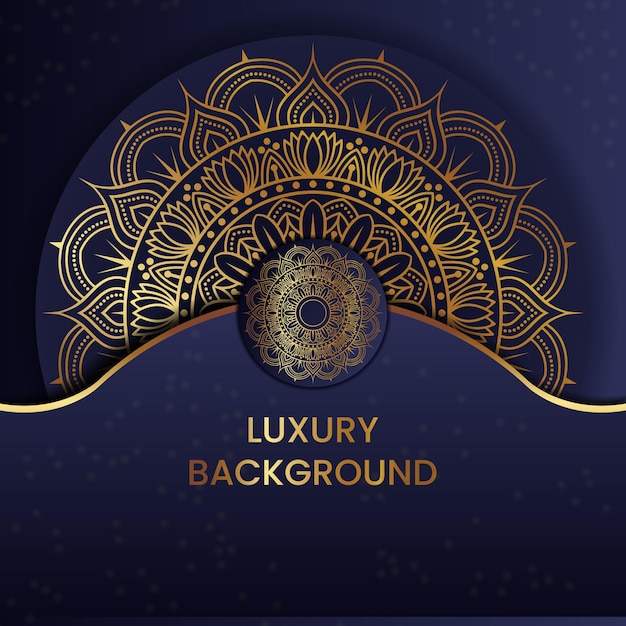 Diseño de fondo de mandala de lujo dorado