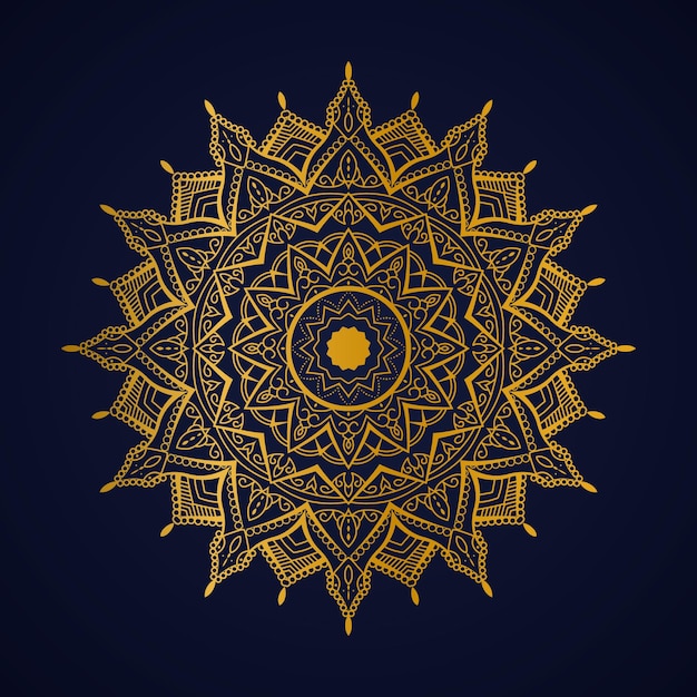 Diseño de fondo de mandala de lujo estilo árabe