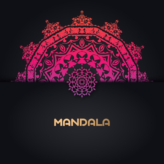 Vector diseño de fondo de mandala de lujo moderno