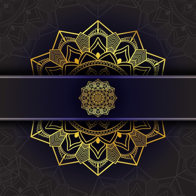 Diseño de fondo de mandala de lujo Premium con color dorado
