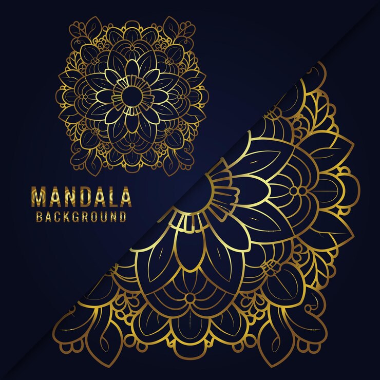 Vector diseño de fondo de mandala de lujo.