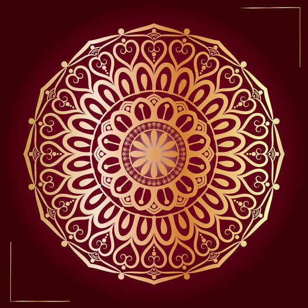 Vector diseño de fondo de mandala de lujo