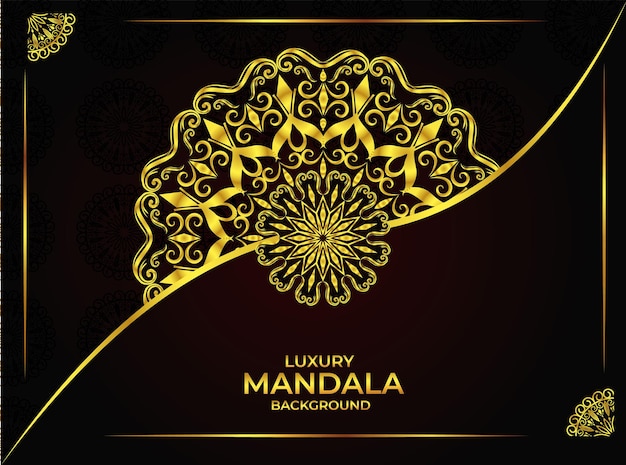 Vector diseño de fondo de mandala de lujo