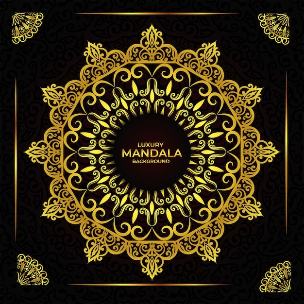 Vector diseño de fondo de mandala de lujo