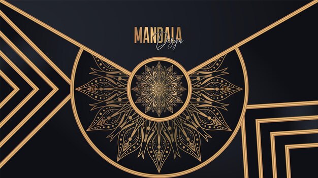 Vector diseño de fondo de mandala ornamental islámico, patrón circular en forma de mandala para henna, mehndi