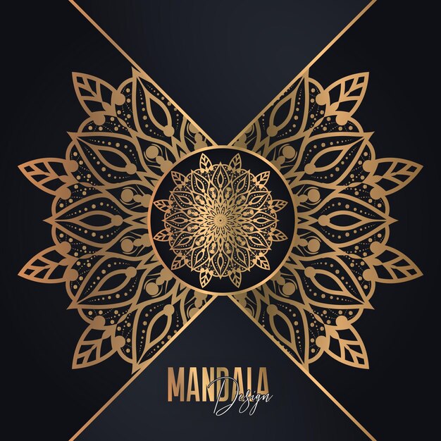 Diseño de fondo de mandala ornamental islámico, patrón circular en forma de mandala para henna, mehndi