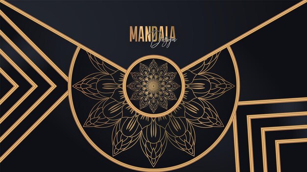 Vector diseño de fondo de mandala ornamental islámico, patrón circular en forma de mandala para henna,