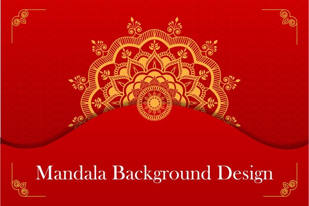 Vector diseño de fondo de mandala ornamental de lujo de color degradado con vector de presentación creativo