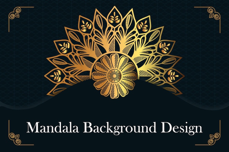 Vector diseño de fondo de mandala ornamental de lujo de color degradado con vector de presentación creativo