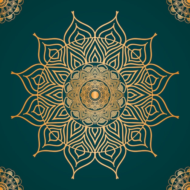 Vector diseño de fondo de mandala ornamental de lujo de color degradado