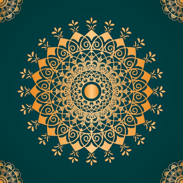 Vector diseño de fondo de mandala ornamental de lujo de color degradado