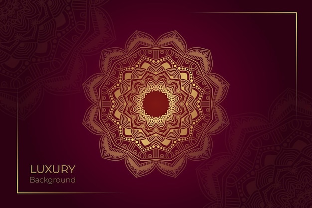 Diseño de fondo de mandala ornamental de lujo con gradiente de color profesional vectorial