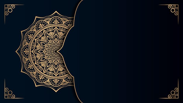 Diseño de fondo de mandala ornamental de oro de lujo