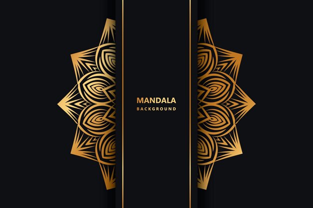 diseño de fondo de mandala de oro