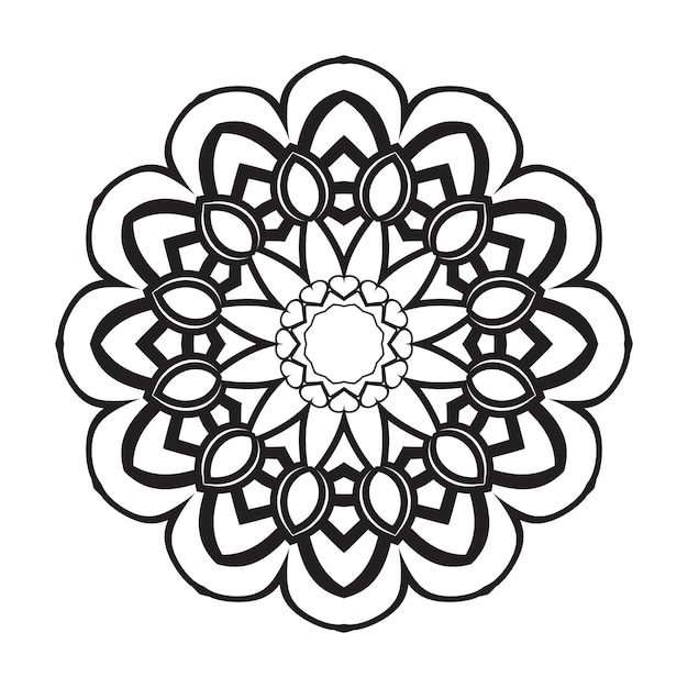 Diseño de fondo de mandala y página de colorear