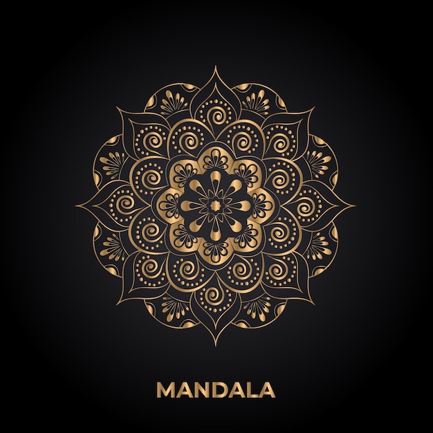 Diseño de fondo de mandala redondo de lujo