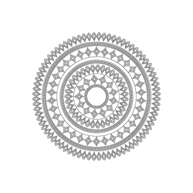 Diseño de fondo de mandala Vector Premium