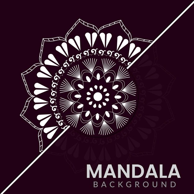 Diseño de fondo de mandala vectorial