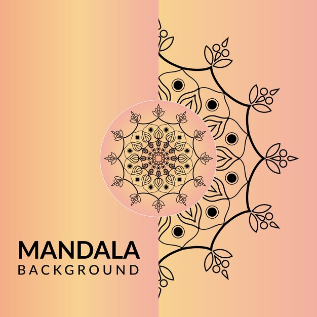 Diseño de fondo de mandala vectorial
