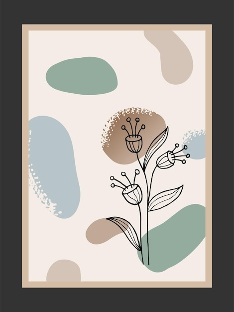 Diseño de fondo de moda abstracto boho moderno