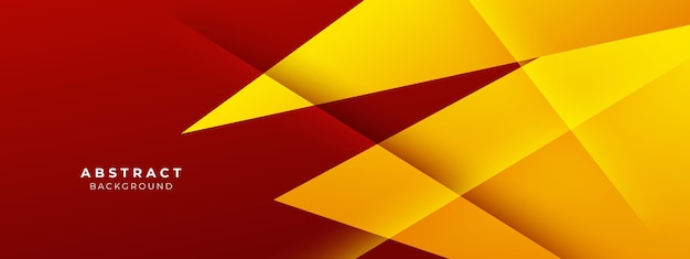 Diseño de fondo moderno abstracto de formas geométricas rojas y amarillas mínimas Diseño para banner