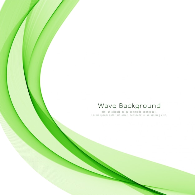 Diseño de fondo moderno abstracto ola verde