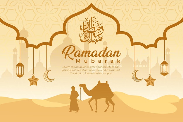 Vector diseño de fondo moderno de ramadan kareem